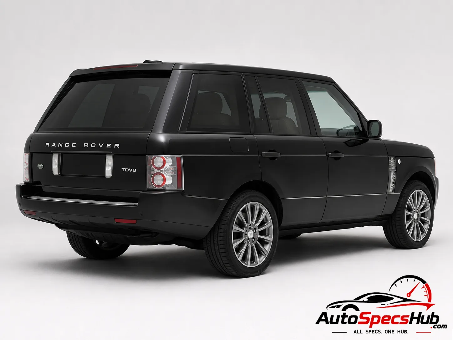 2010 Land Rover Range Rover 4.4 TDV8 HSE rear three-quarter view in Black
