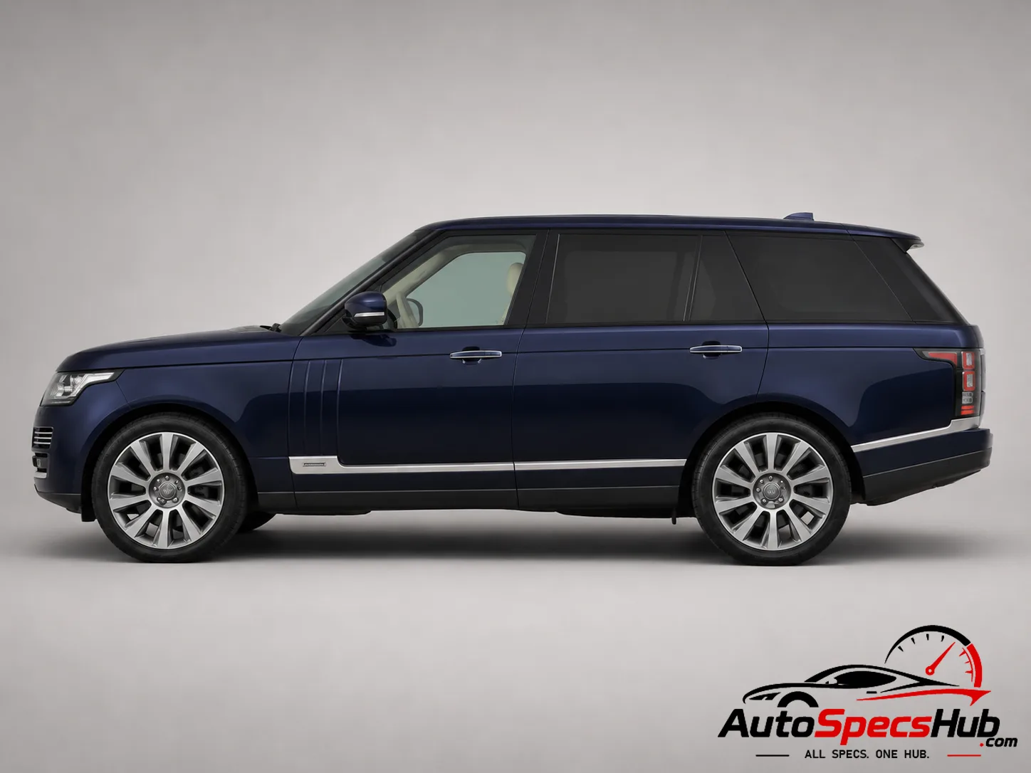 2015 Land Rover Range Rover 3.0 SDV6 Hybrid LWB side profile in Blue