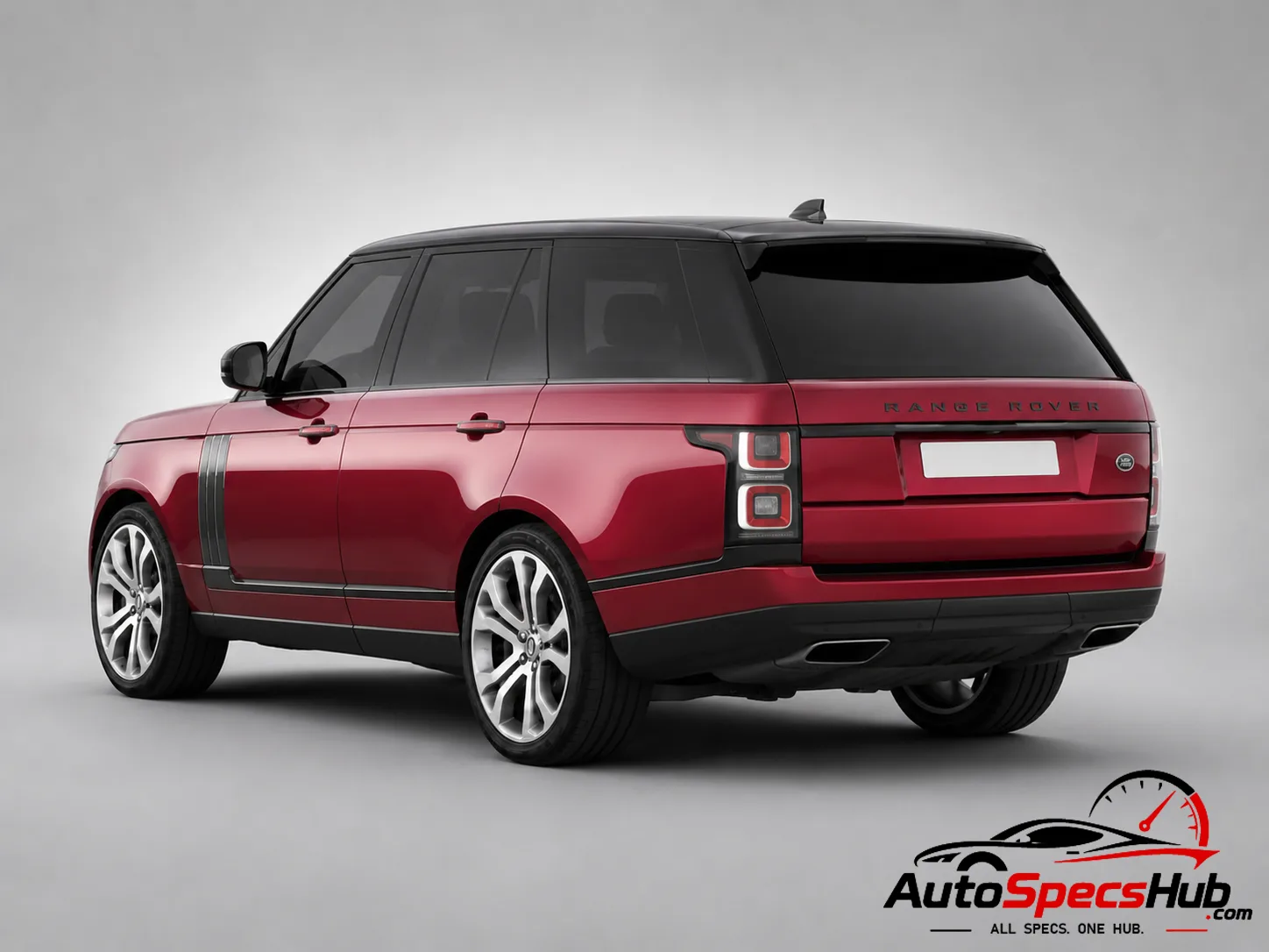2013 Land Rover Range Rover 3.0 TDV6 rear three-quarter view in Red
