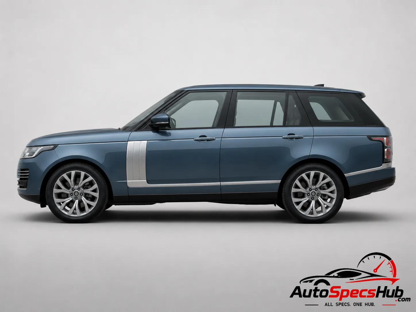 2019 Land Rover Range Rover P400 MHEV side profile in Blue