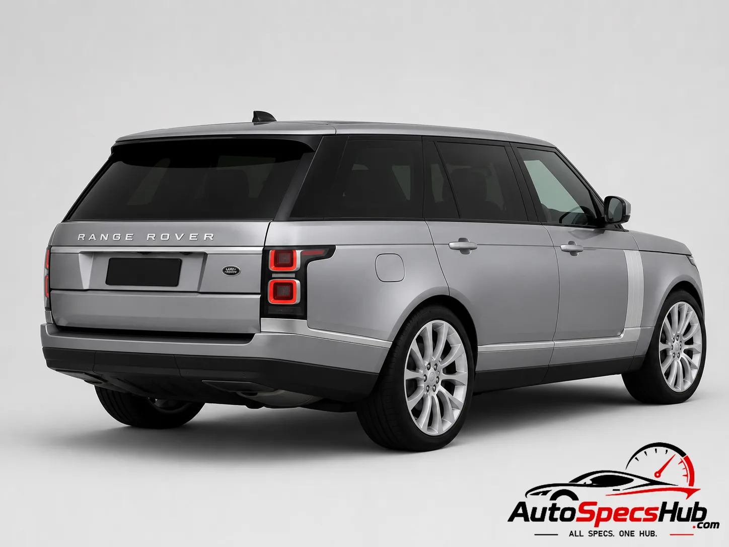 2019 Land Rover Range Rover P400 MHEV LWB rear three-quarter view in Silver