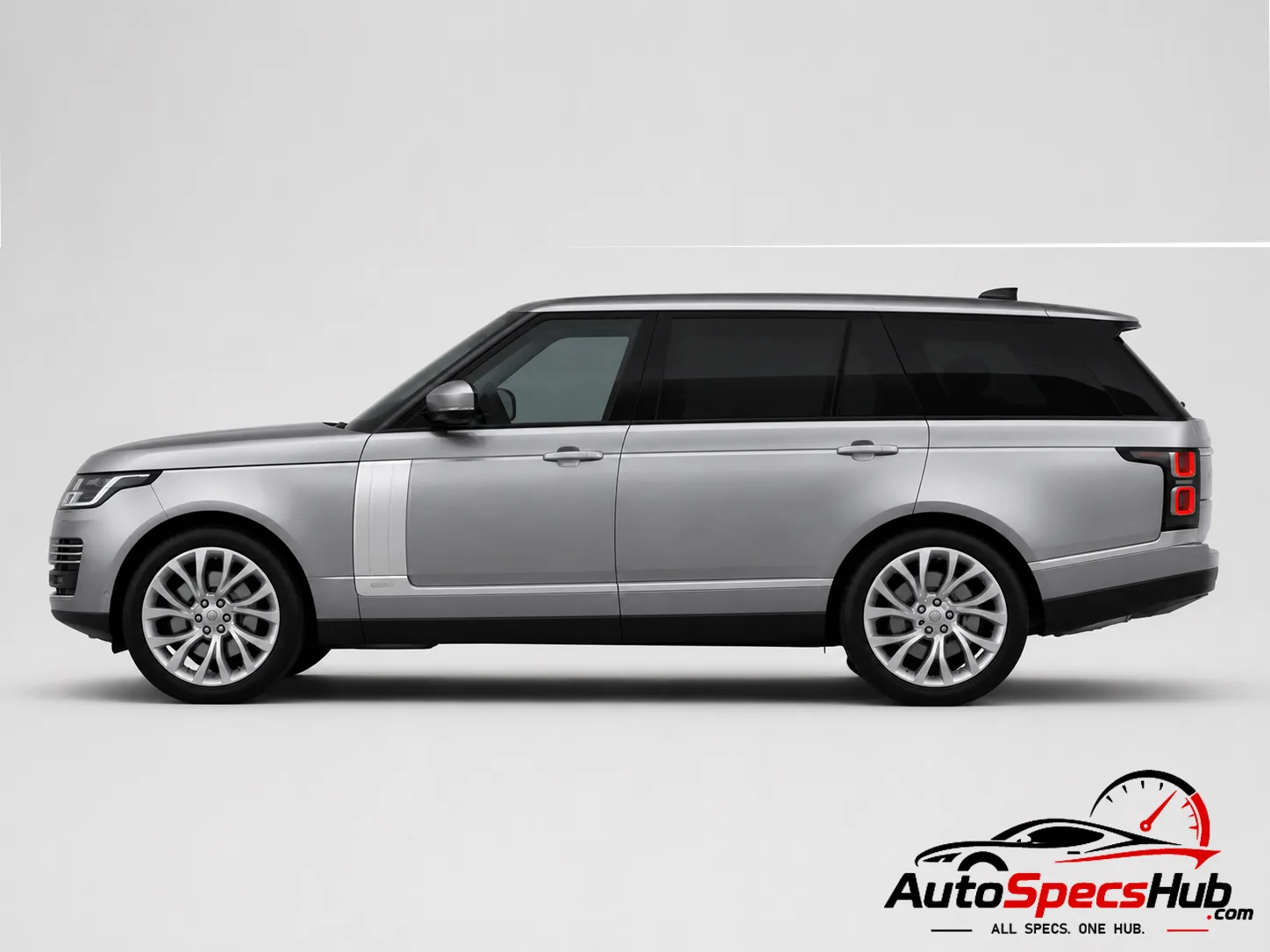 2019 Land Rover Range Rover P400 MHEV LWB side profile in Silver