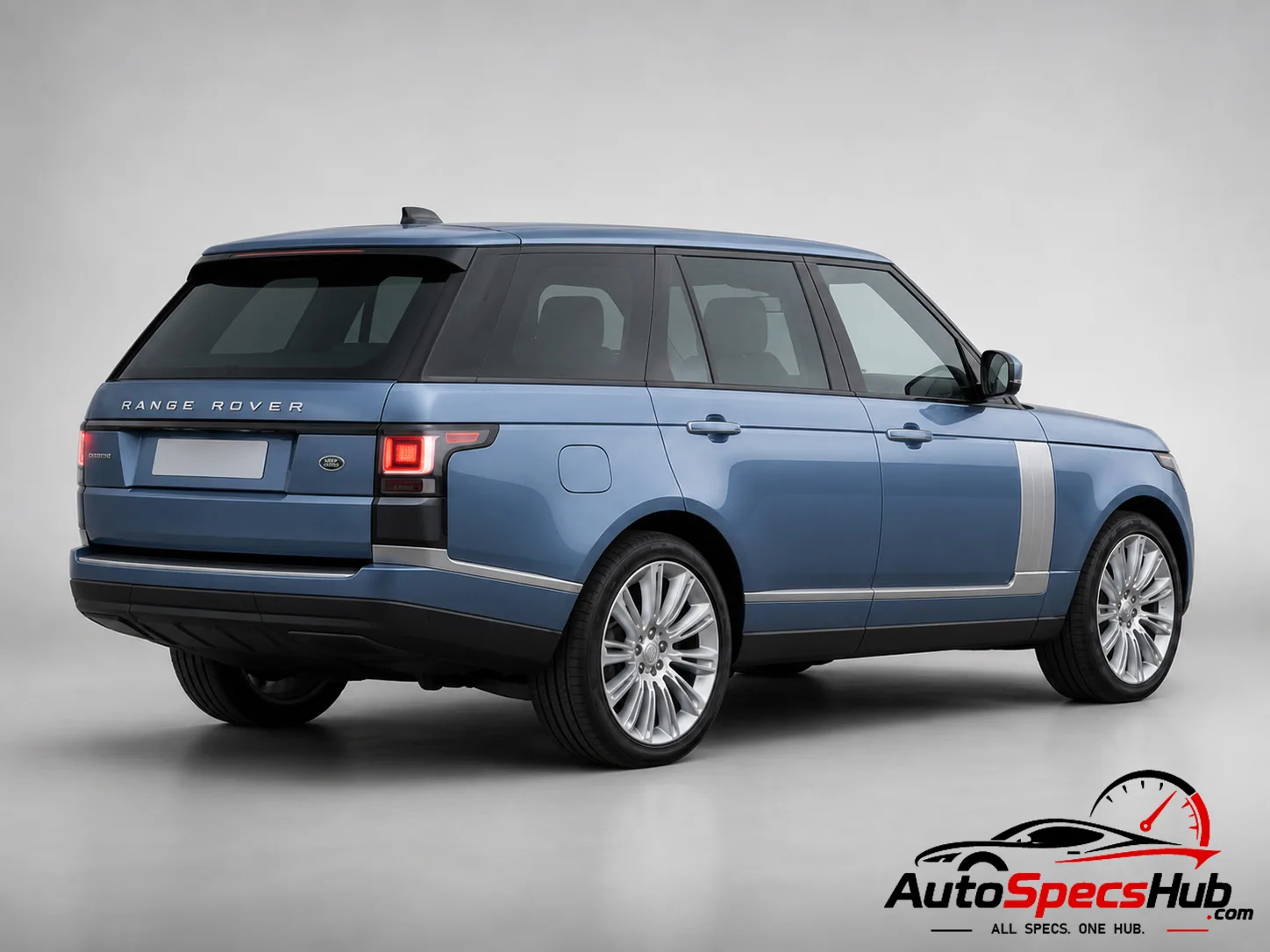 2018 Land Rover Range Rover P400e PHEV rear three-quarter view in Blue