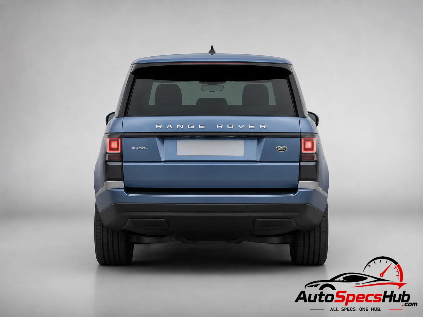 2018 Land Rover Range Rover P400e PHEV rear view in Blue
