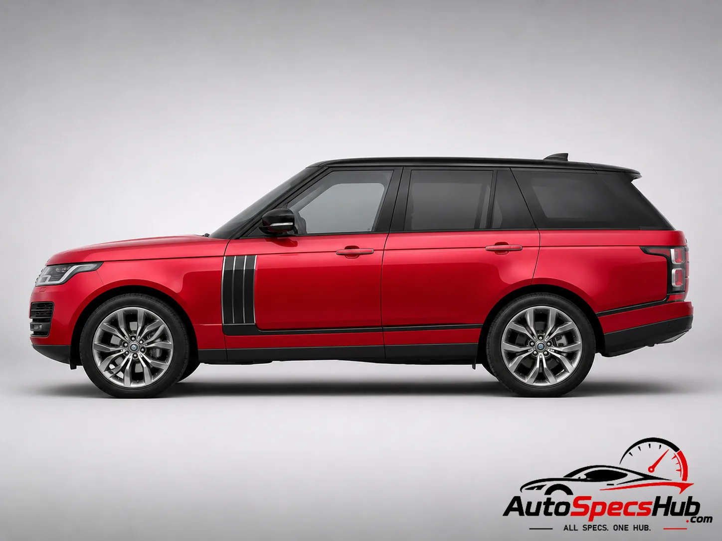 2018 Land Rover Range Rover 4.4 SDV8 side profile in Red
