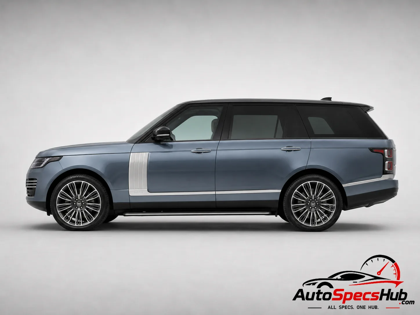 2018 Land Rover Range Rover 5.0 V8 SC 525 LWB side profile in blue