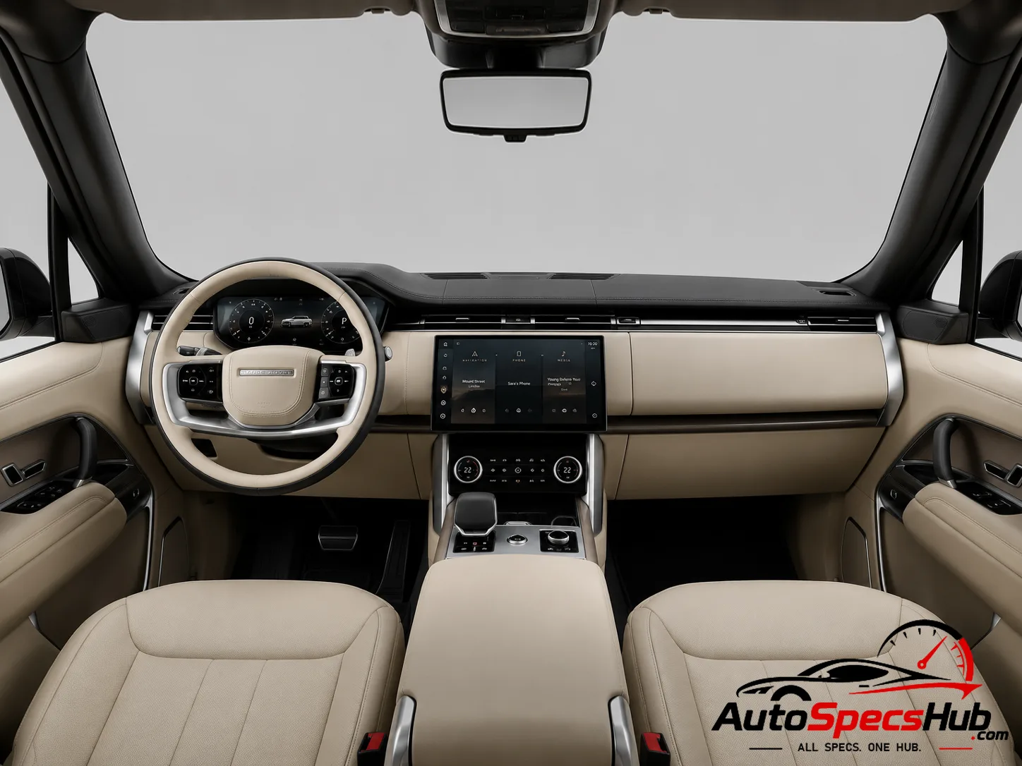 2022 Land Rover Range Rover D250 interior dashboard and front cabin
