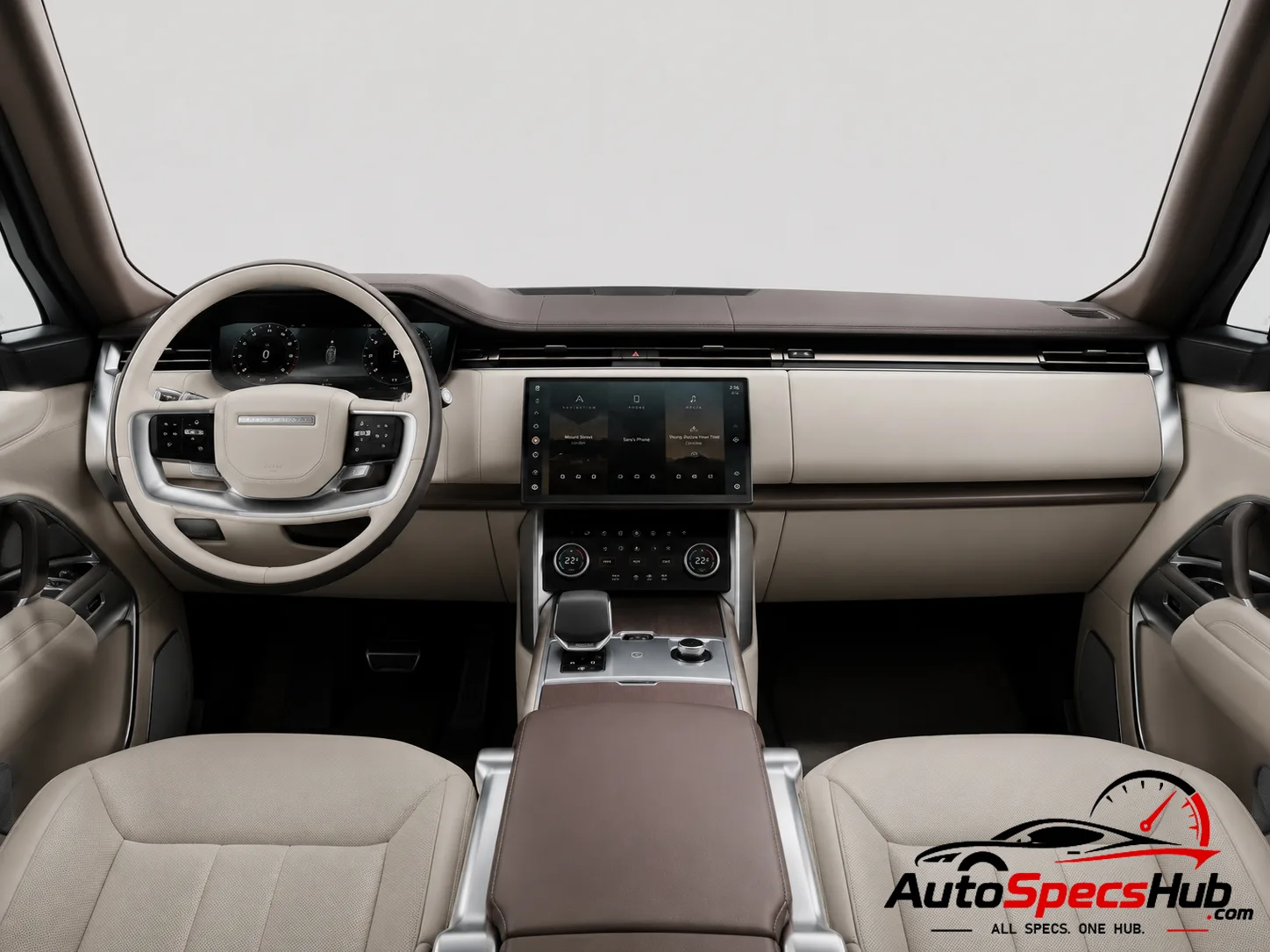 2022 Land Rover Range Rover LWB D350 interior dashboard and front cabin