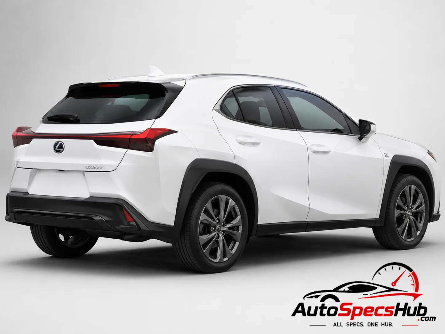 Lexus UX 200 rear three-quarter view