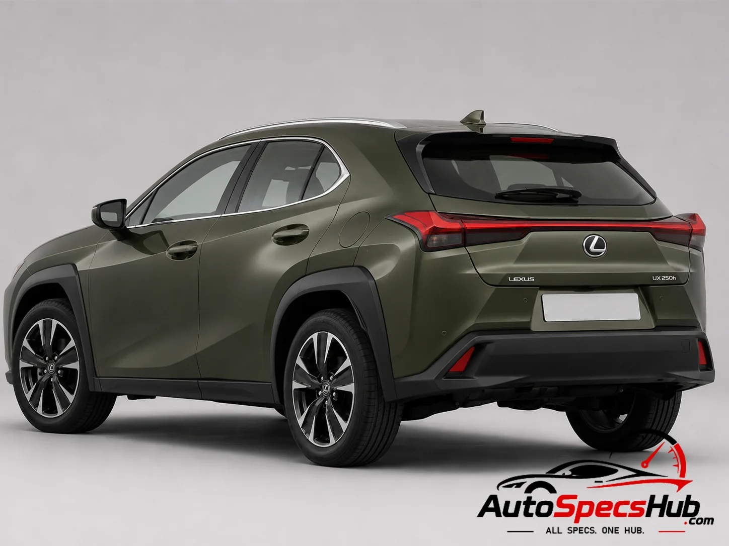 Lexus UX 250h FWD rear three-quarter view