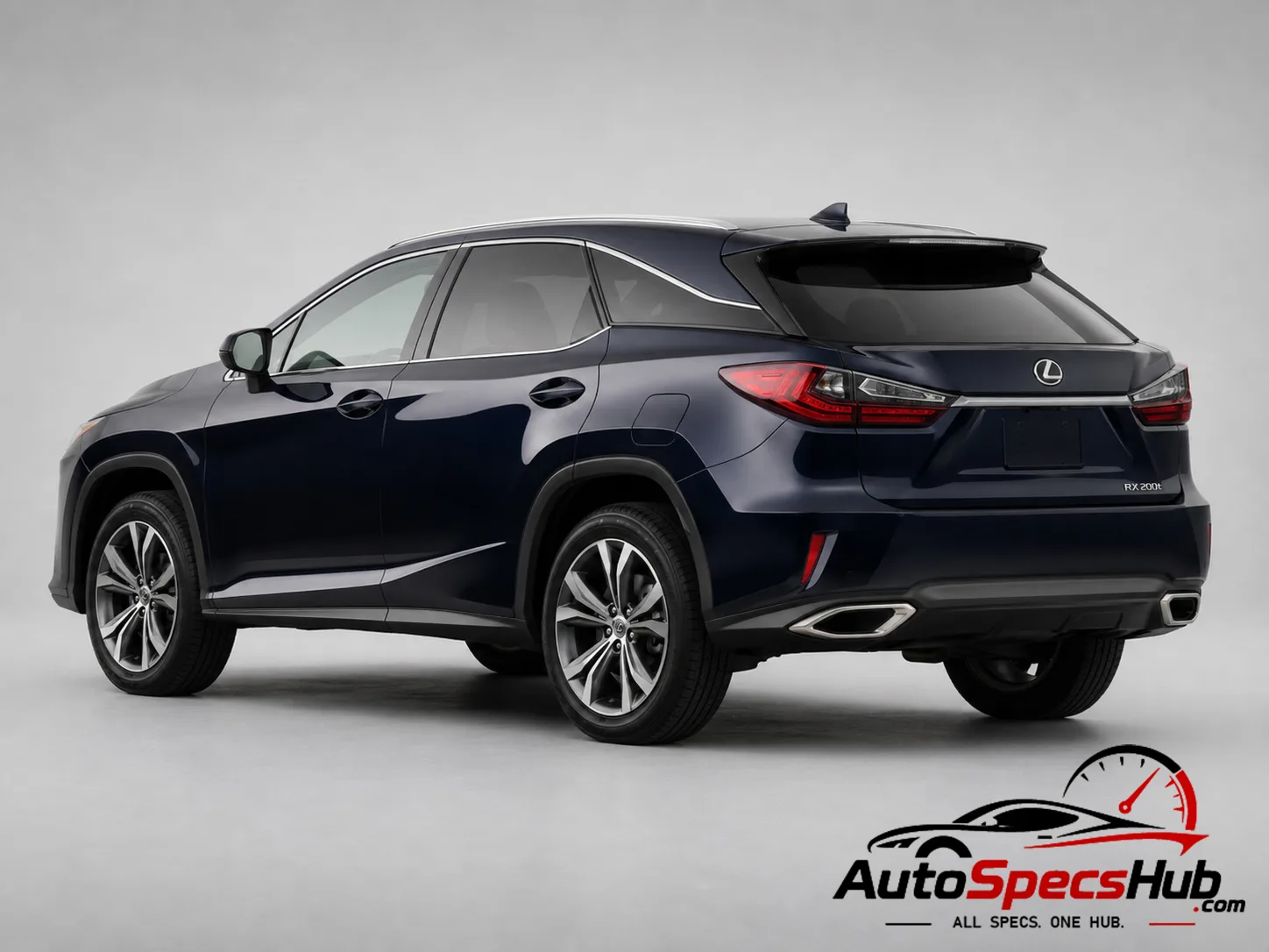 2016 Lexus RX 200t 4WD rear three-quarter view