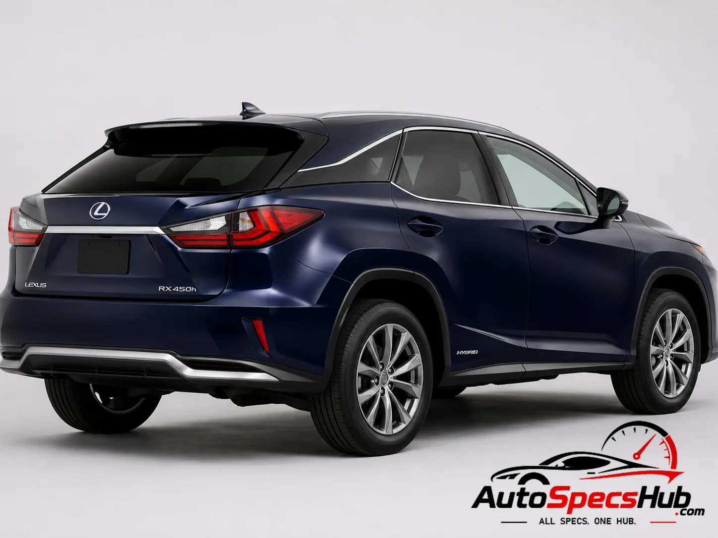2020 Lexus RX 450h rear three-quarter view