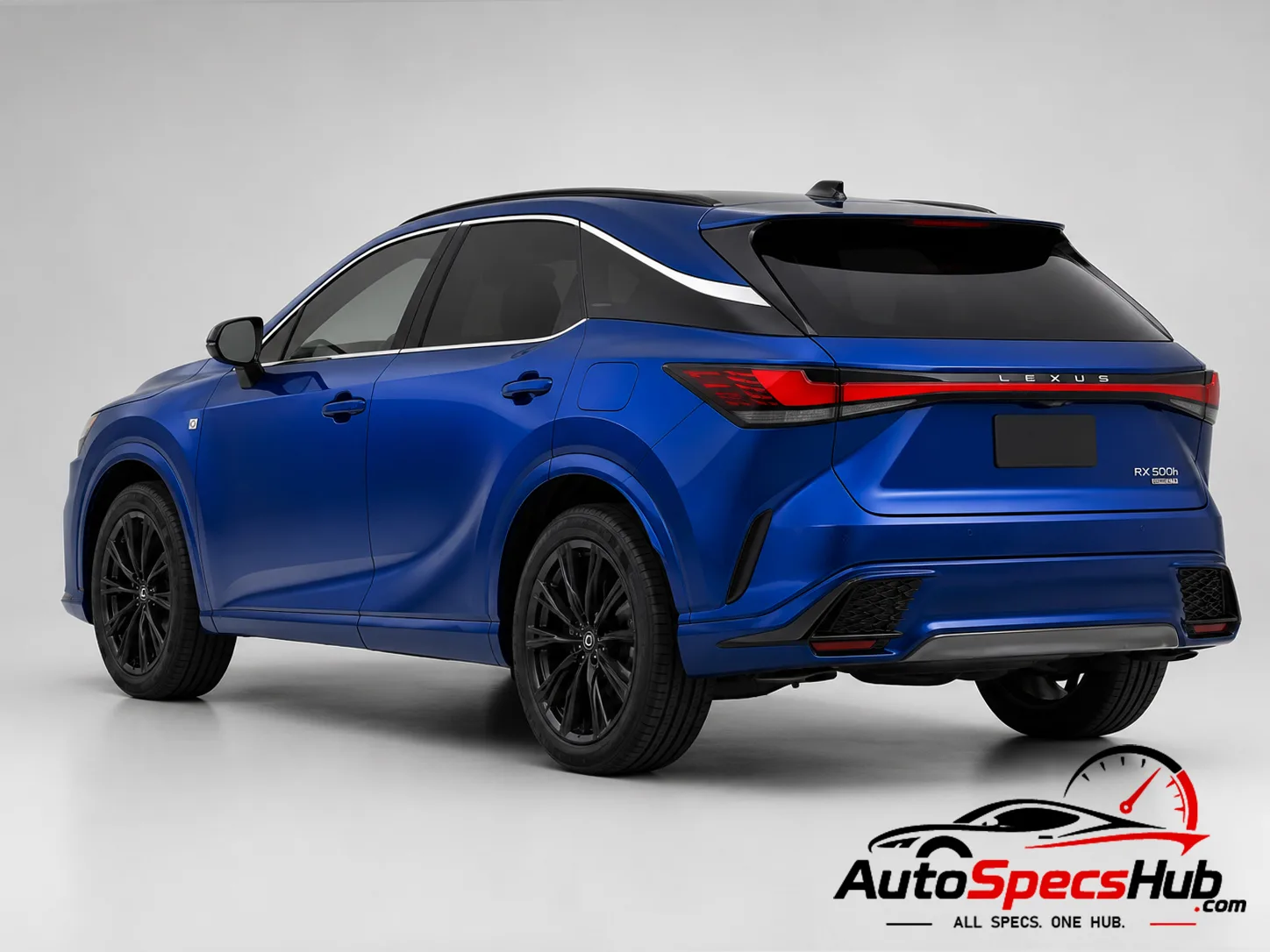 2023 Lexus RX 500h rear three-quarter view