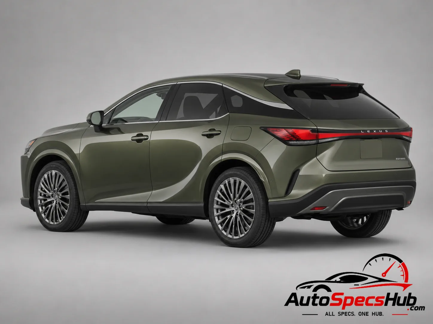 2023 Lexus RX 450h+ rear three-quarter view