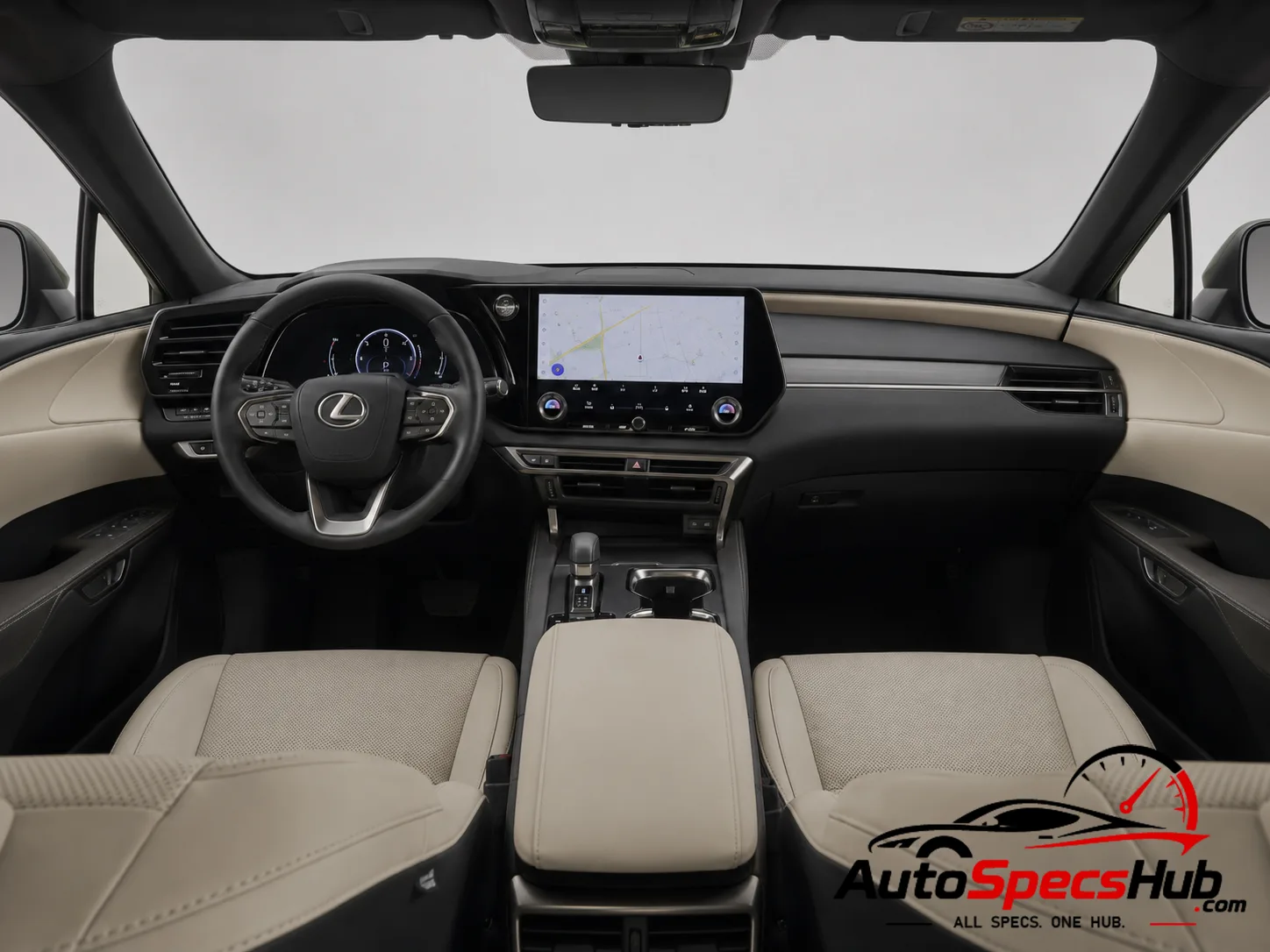 2023 Lexus RX 450h+ interior dashboard and front cabin