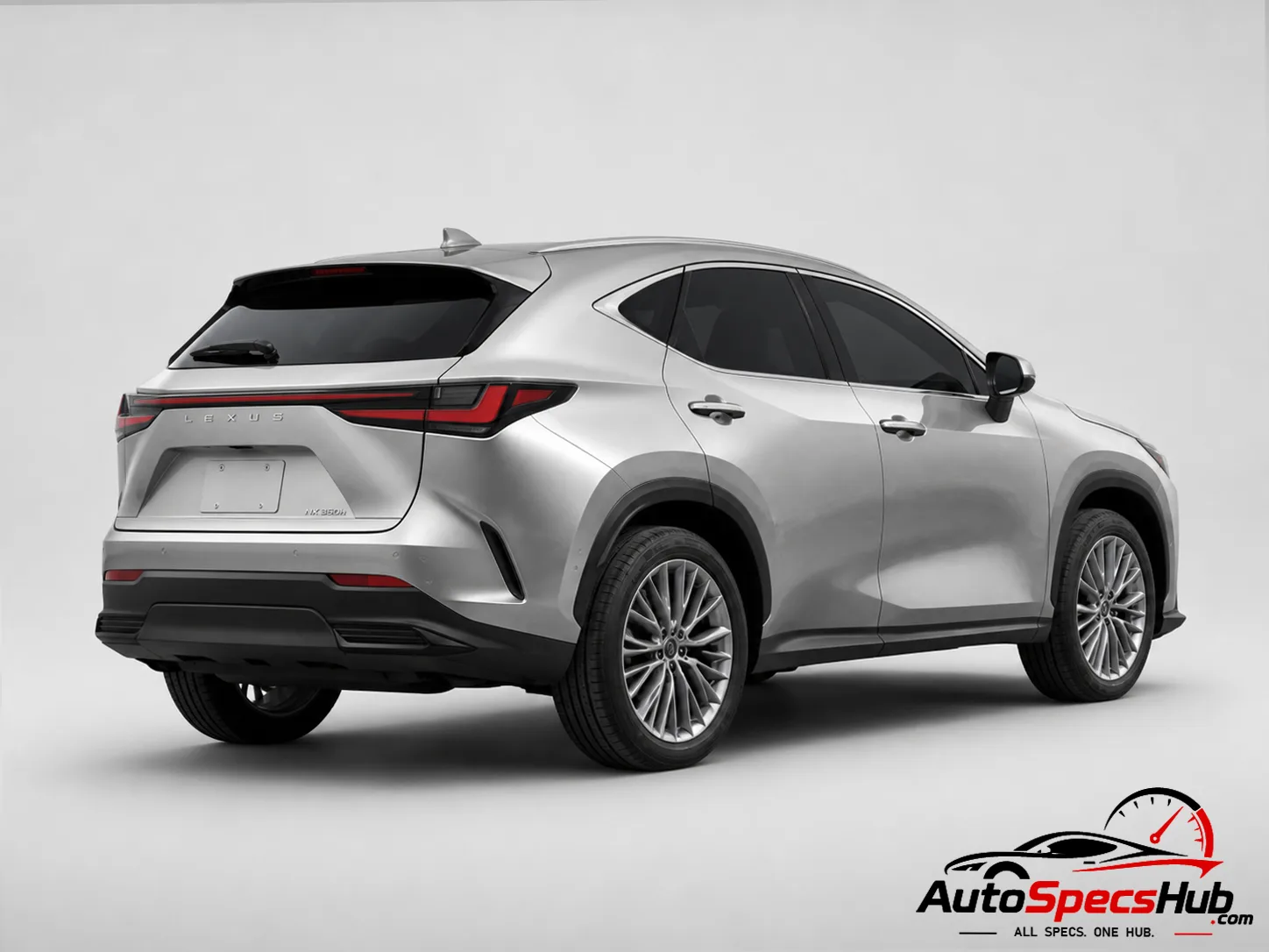 2022 Lexus NX 350h rear three-quarter view