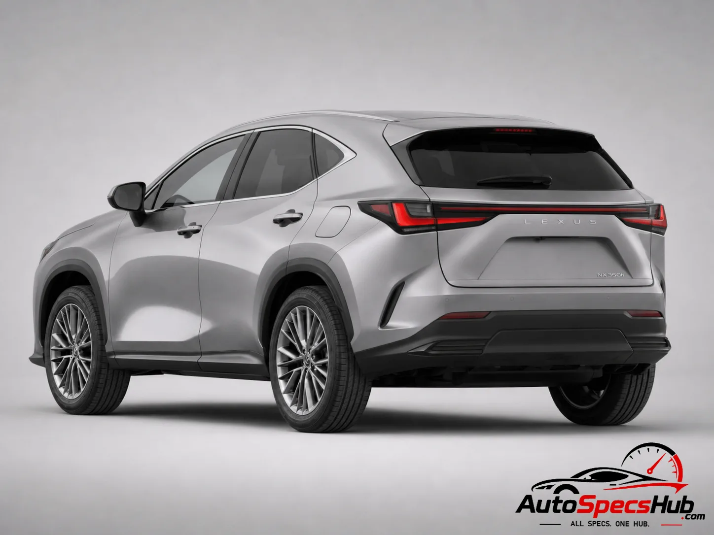 2022 Lexus NX 350h FWD rear three-quarter view