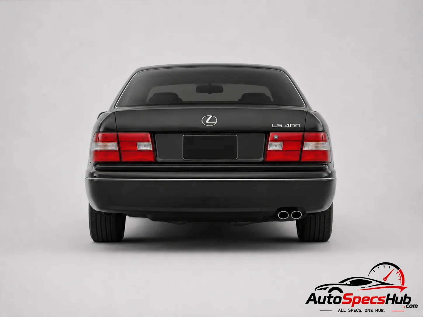 1999 Lexus LS 400 rear view showing Lexus badge taillights trunk and rear bumper design