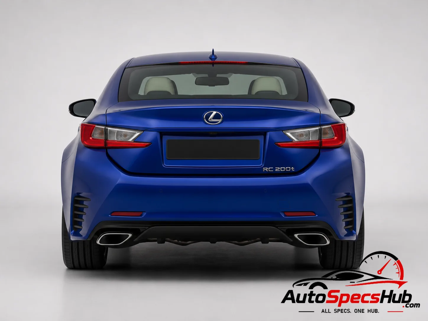 2016 Lexus RC 200t rear view showing LED taillights rear bumper and coupe styling
