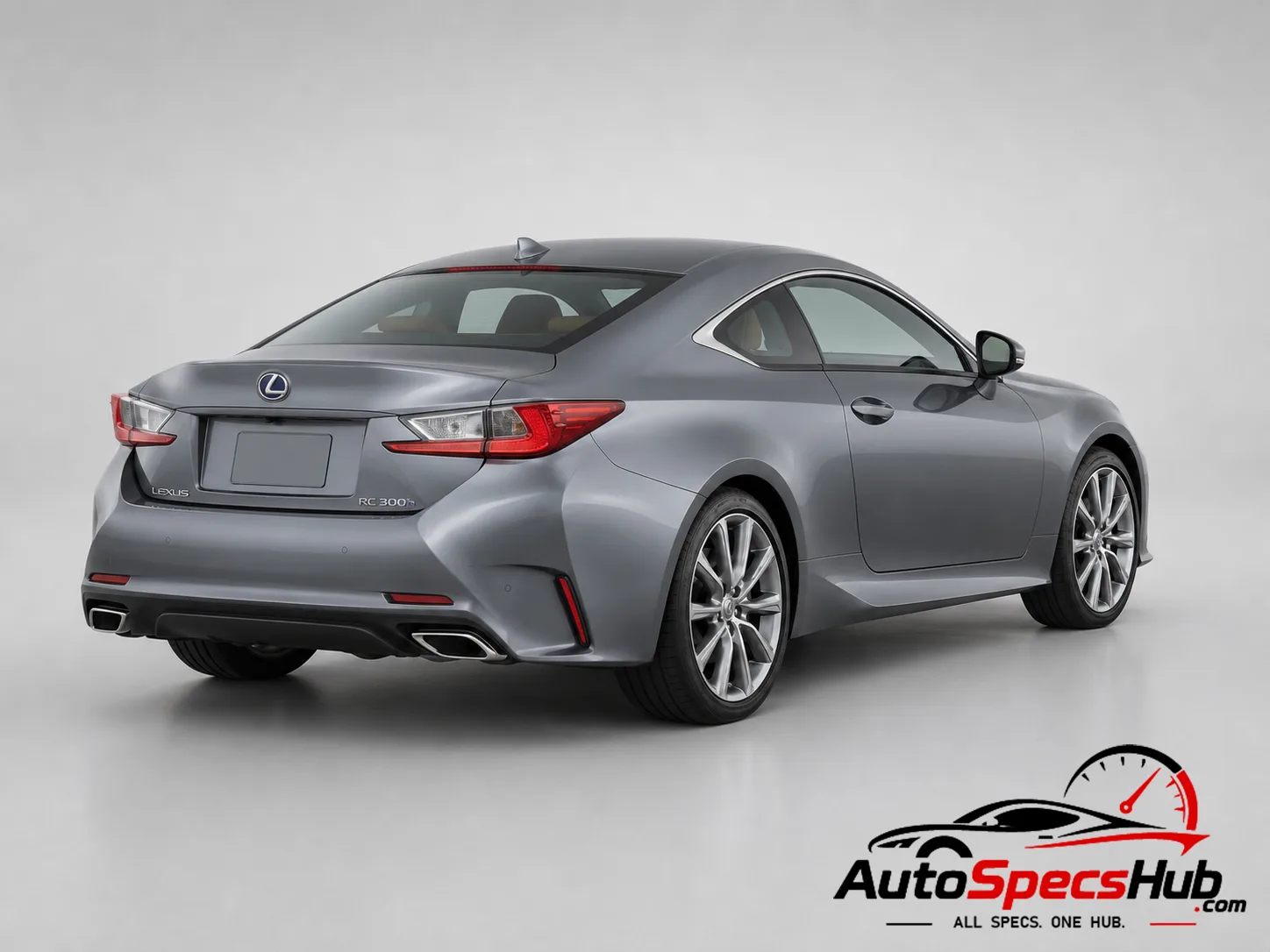 2016 Lexus RC 300h rear three-quarter view