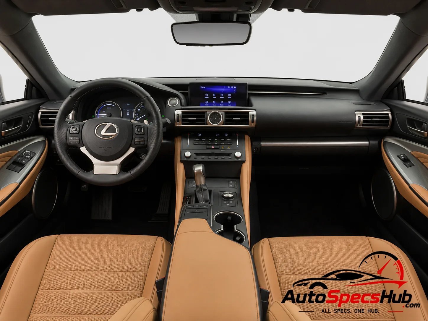 2016 Lexus RC 300h interior dashboard and front seats