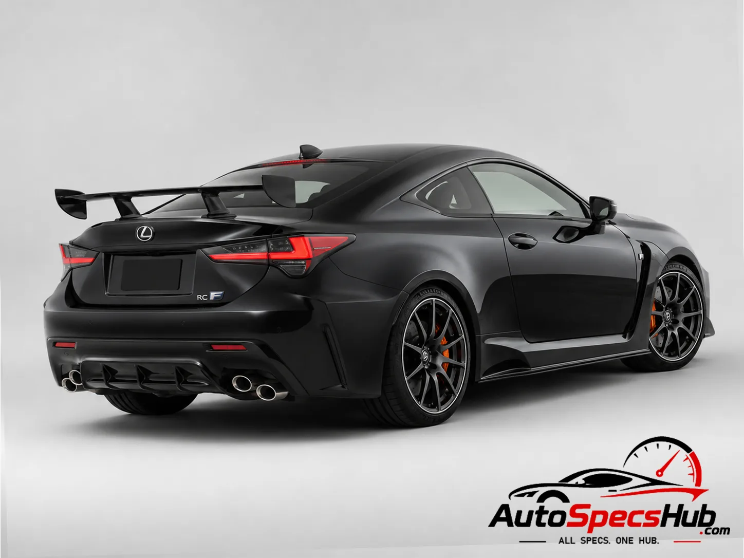 2019 (UXC1) Lexus RC F Track Edition rear three-quarter view