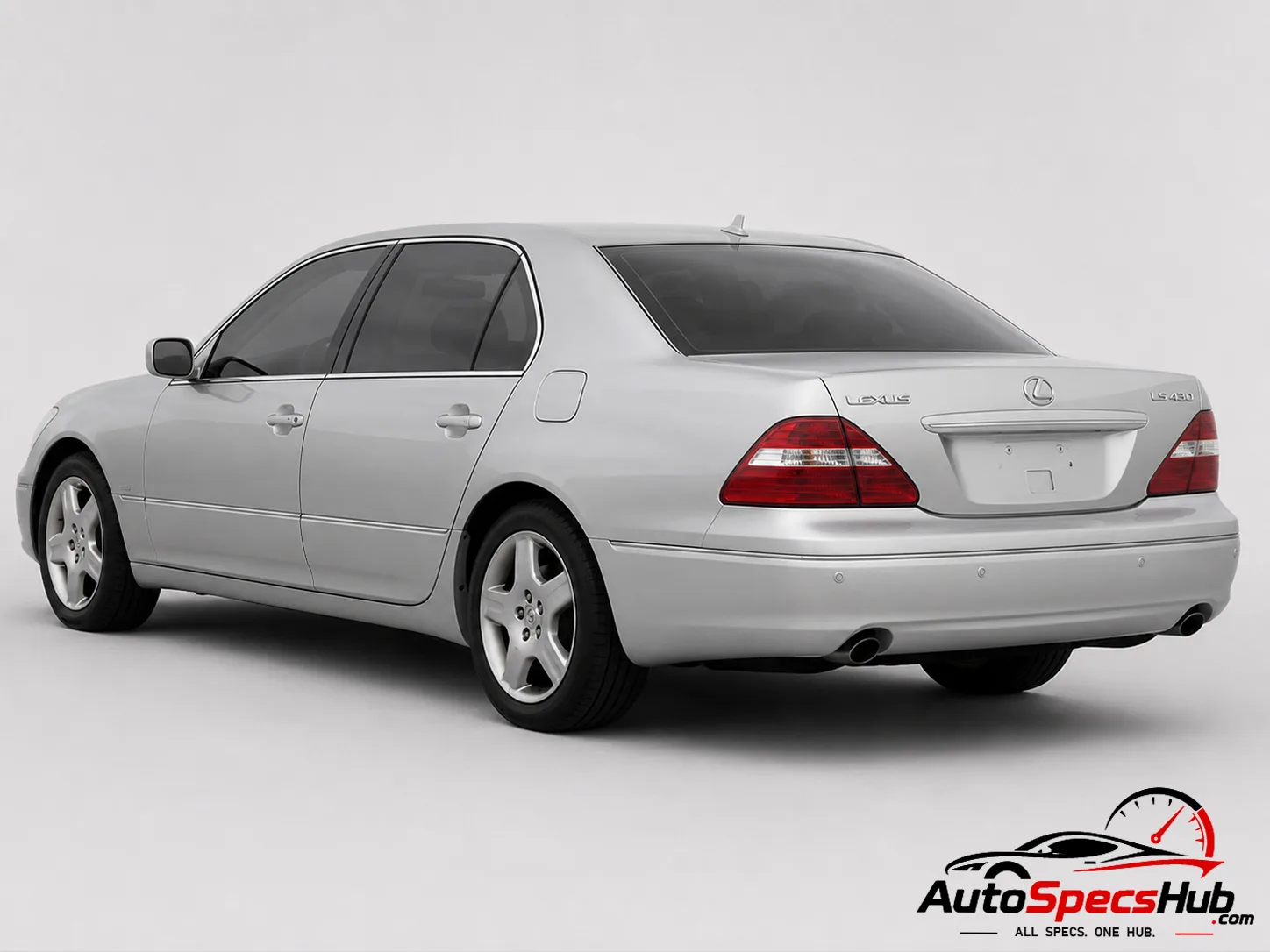 2003 Lexus LS 430 (XF30) rear three-quarter view