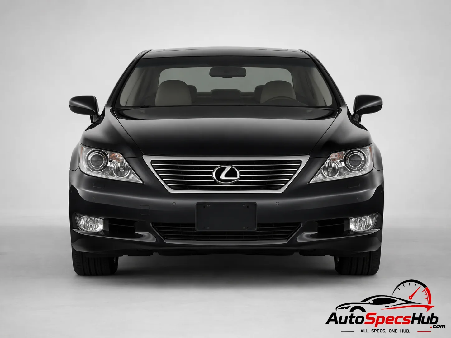 2009 Lexus LS 460 AWD front view with signature Lexus grille and projector headlights