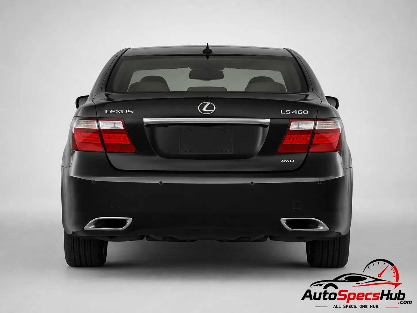 2009 Lexus LS 460 AWD rear view featuring LED taillights and elegant sedan design