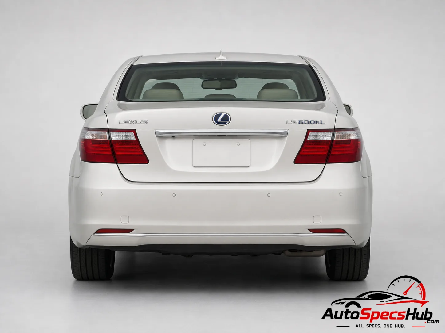 2009 Lexus LS 600hL rear view featuring LED taillights and premium luxury styling