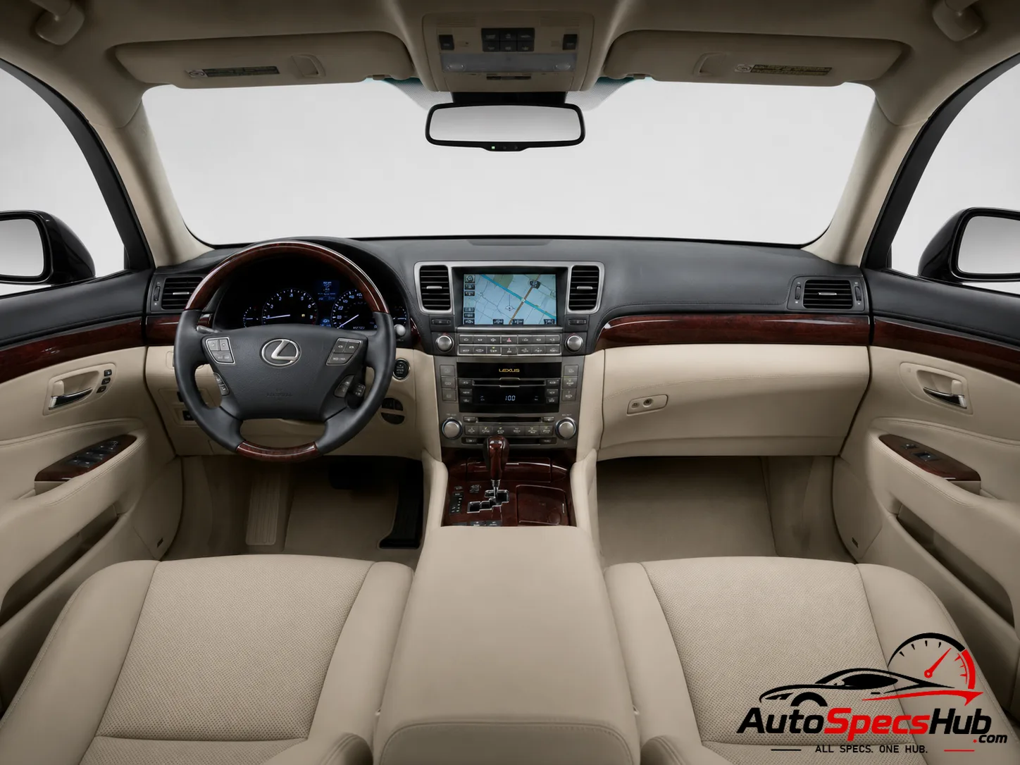 2009 Lexus LS 600h XF40 interior dashboard and front seats