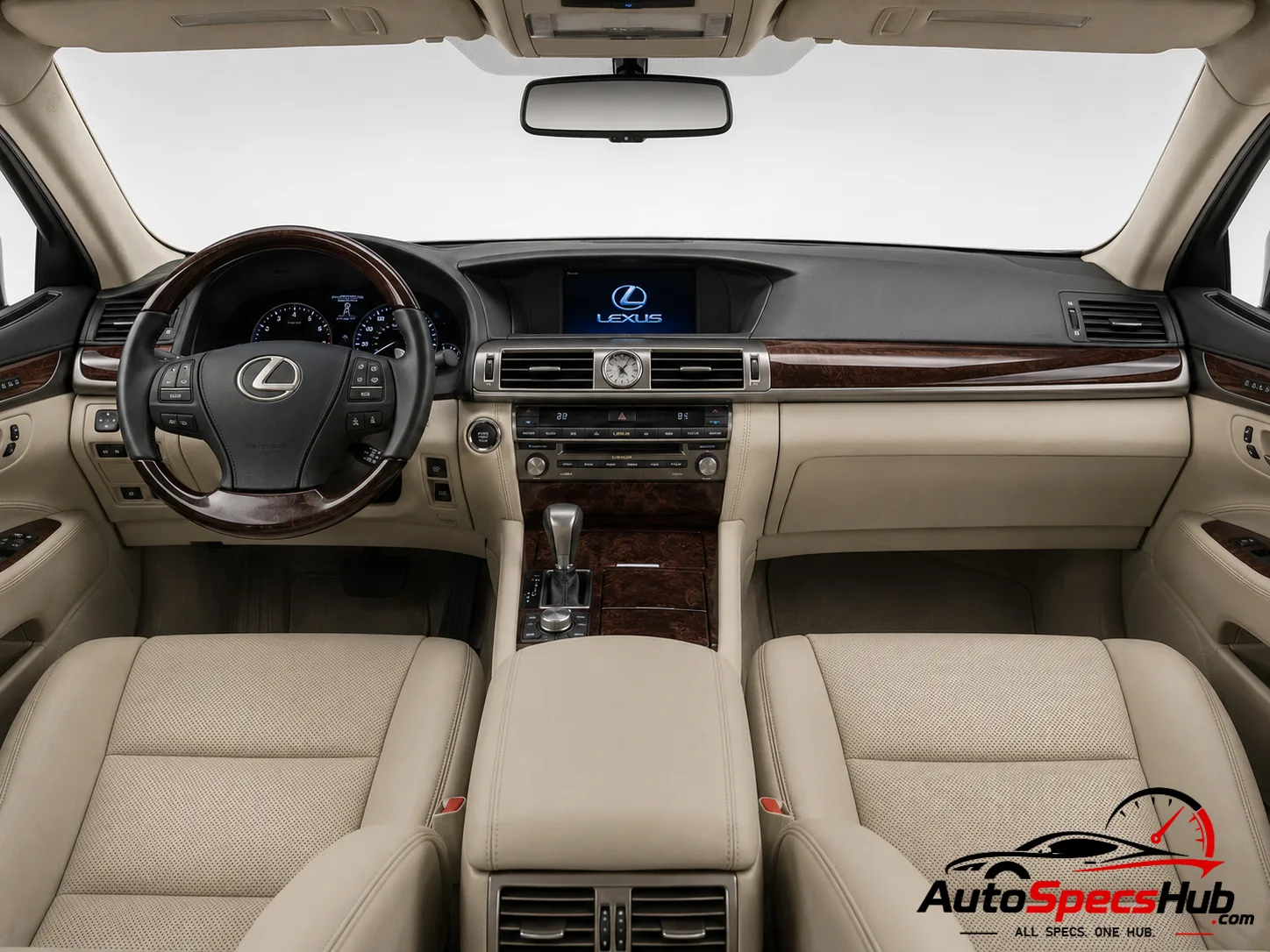 2013 Lexus LS 600h XF40 interior dashboard and front seats