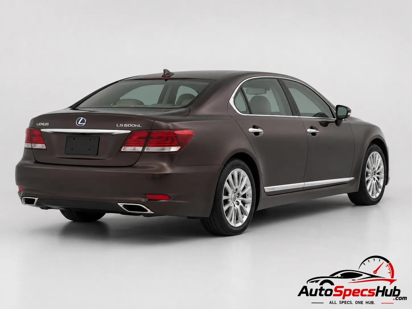 2013 Lexus LS 600hL rear three-quarter view