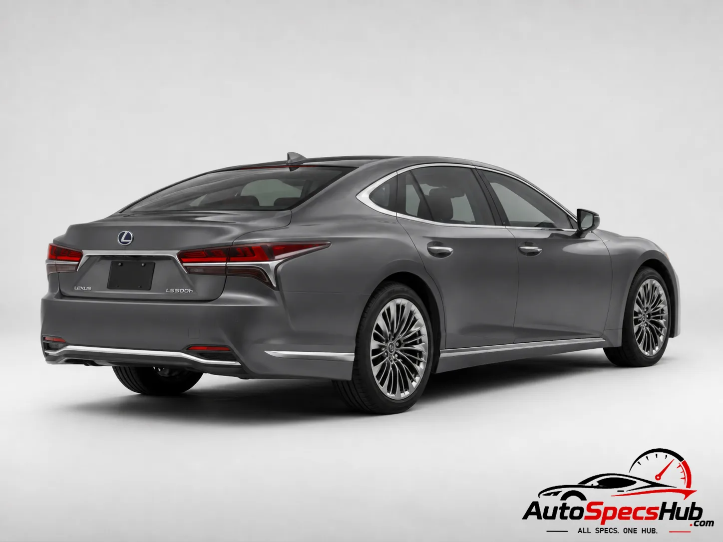 2018 Lexus LS 500h rear three-quarter view