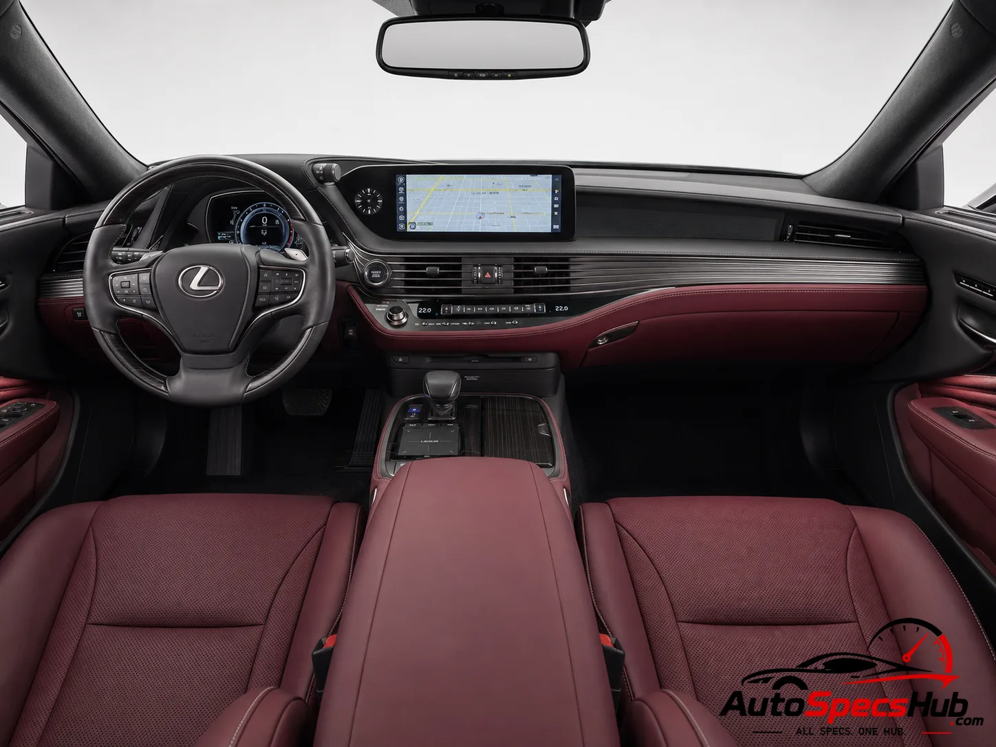 2018 Lexus LS 500h interior dashboard and front cabin