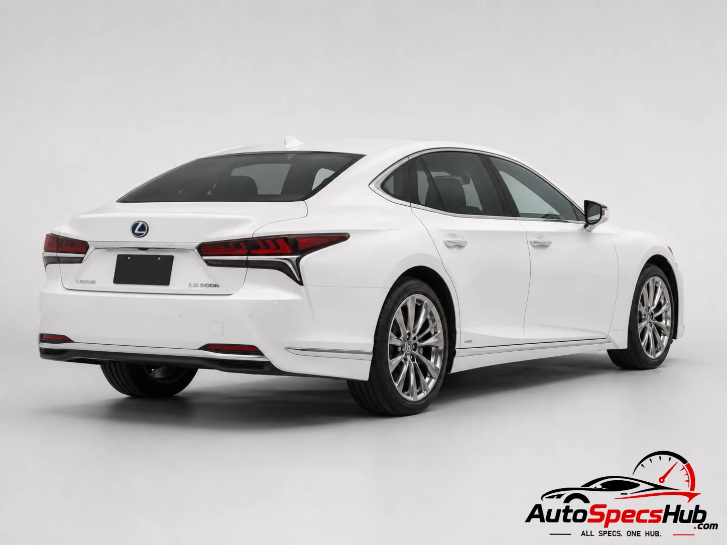 2018 Lexus LS 500h AWD rear three-quarter view