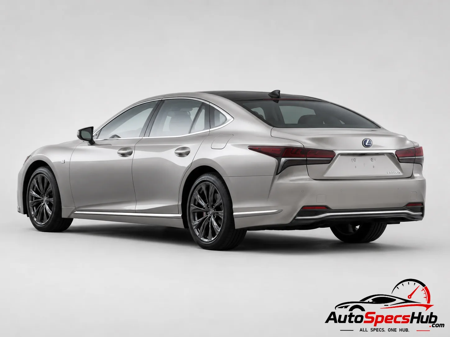 2021 Lexus LS 500h rear three-quarter view