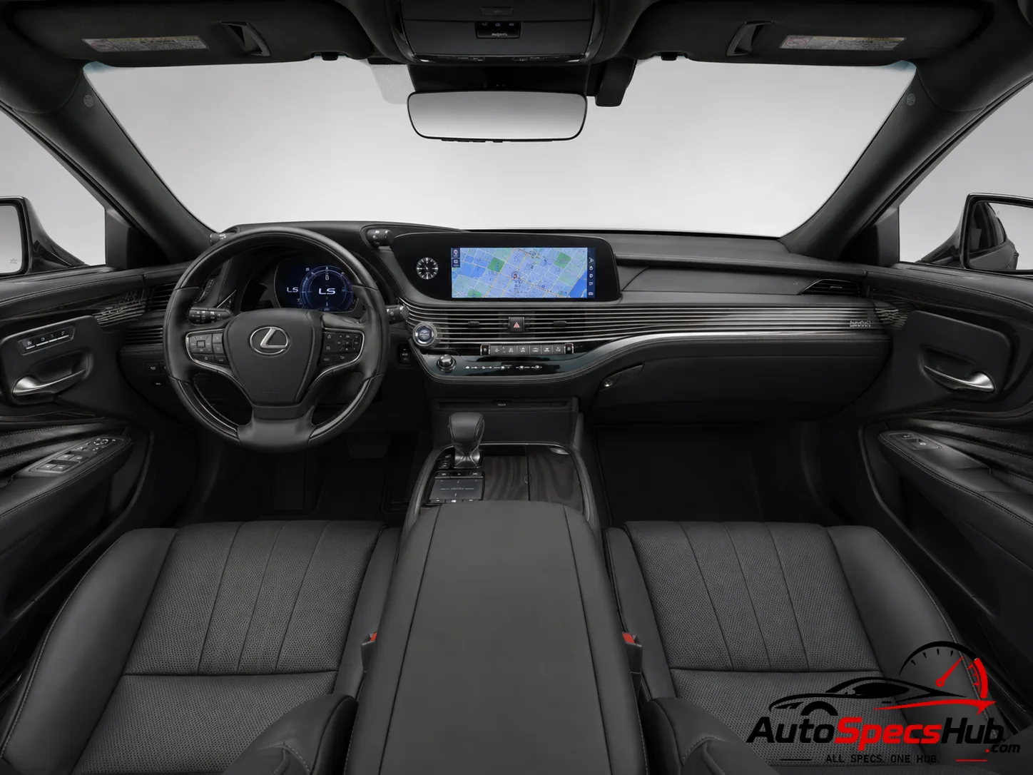 2021 Lexus LS 500h interior dashboard and front cabin