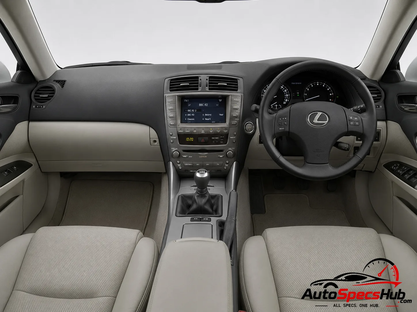 2005 Lexus IS 220d interior dashboard view