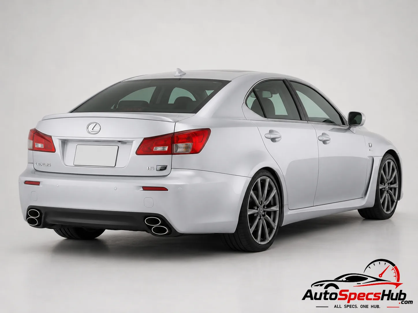 Lexus IS F rear three-quarter view