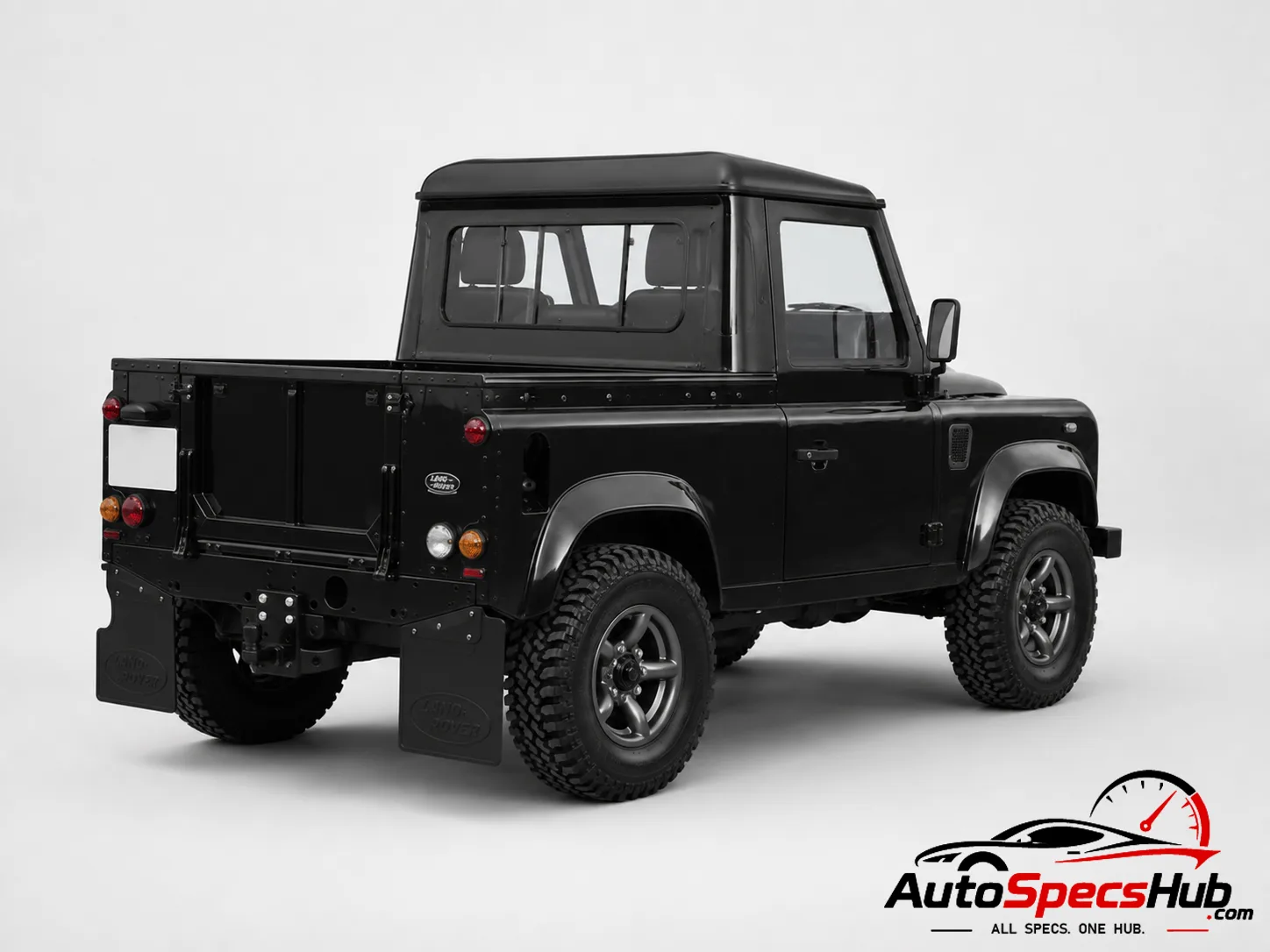 1997 Land Rover Defender 90 Tdi Soft Top rear three-quarter view