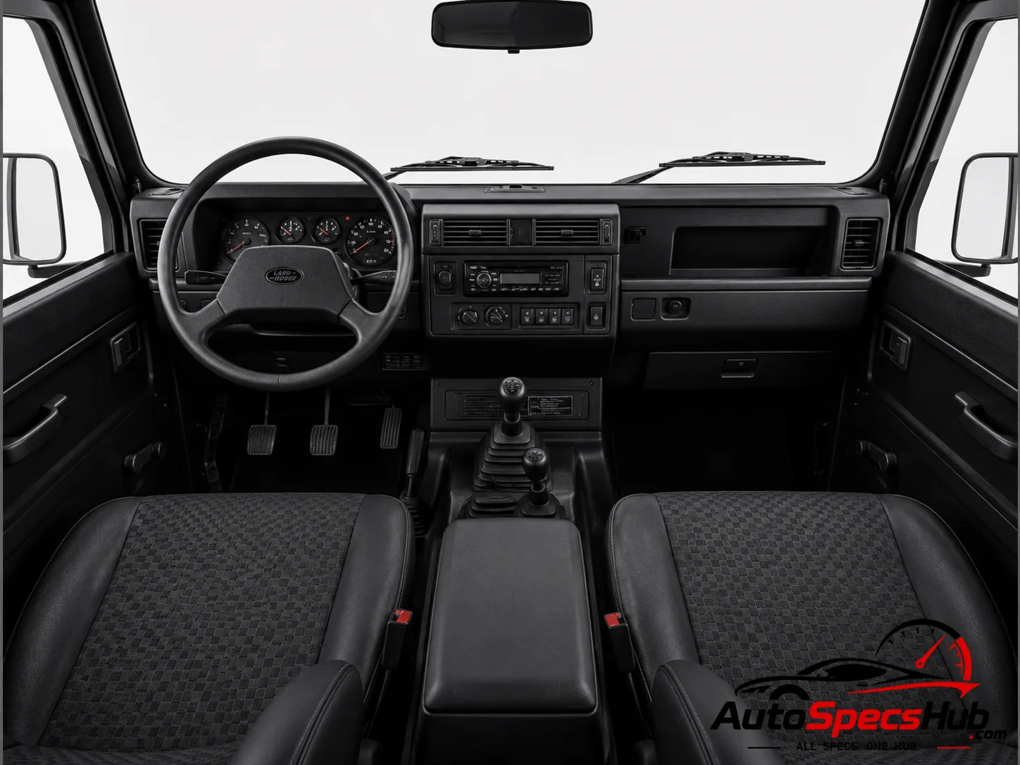 1997 Land Rover Defender 90 Tdi Soft Top interior dashboard and front cabin
