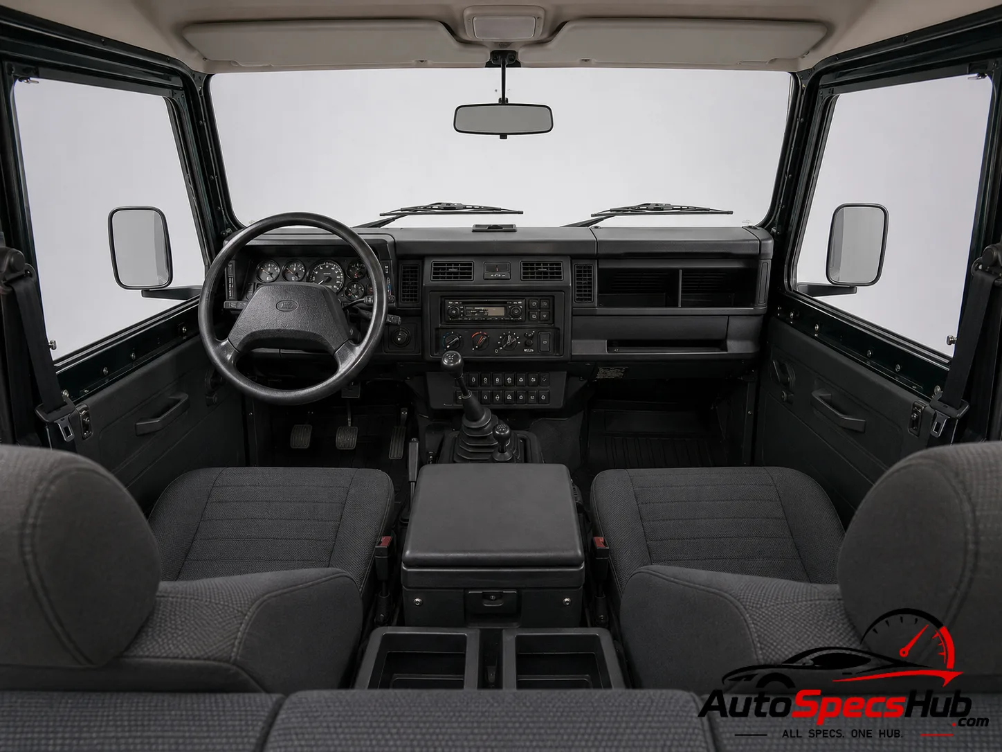 1997 Land Rover Defender 110 Tdi Station Wagon interior dashboard and front cabin
