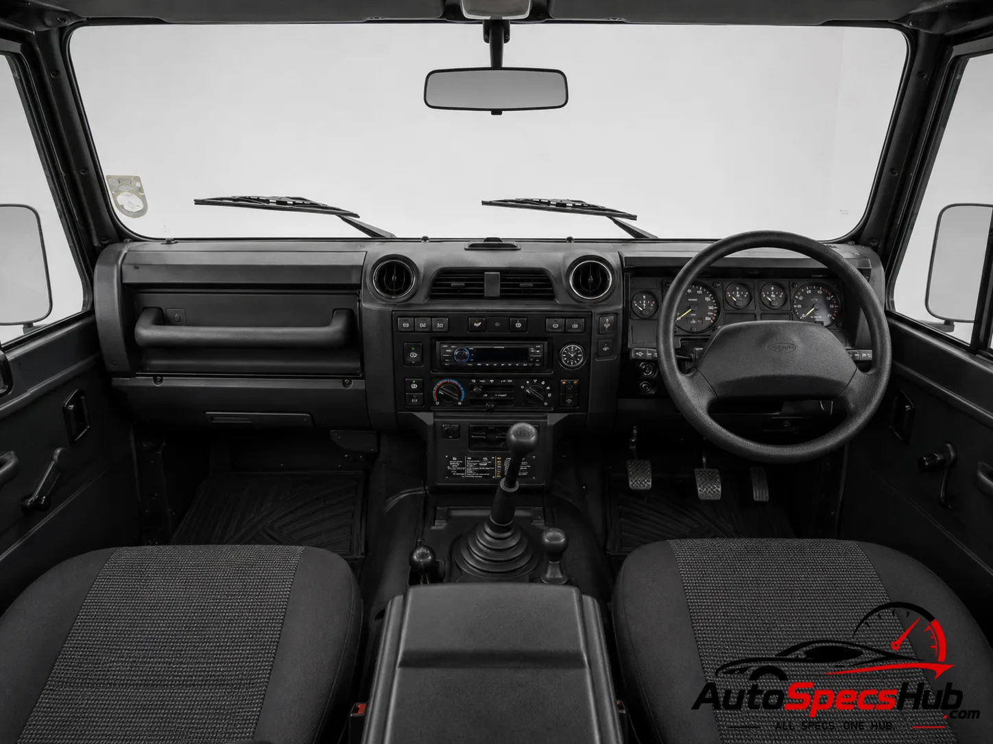 1997 Land Rover Defender 130 Tdi Crew Cab interior dashboard and front cabin