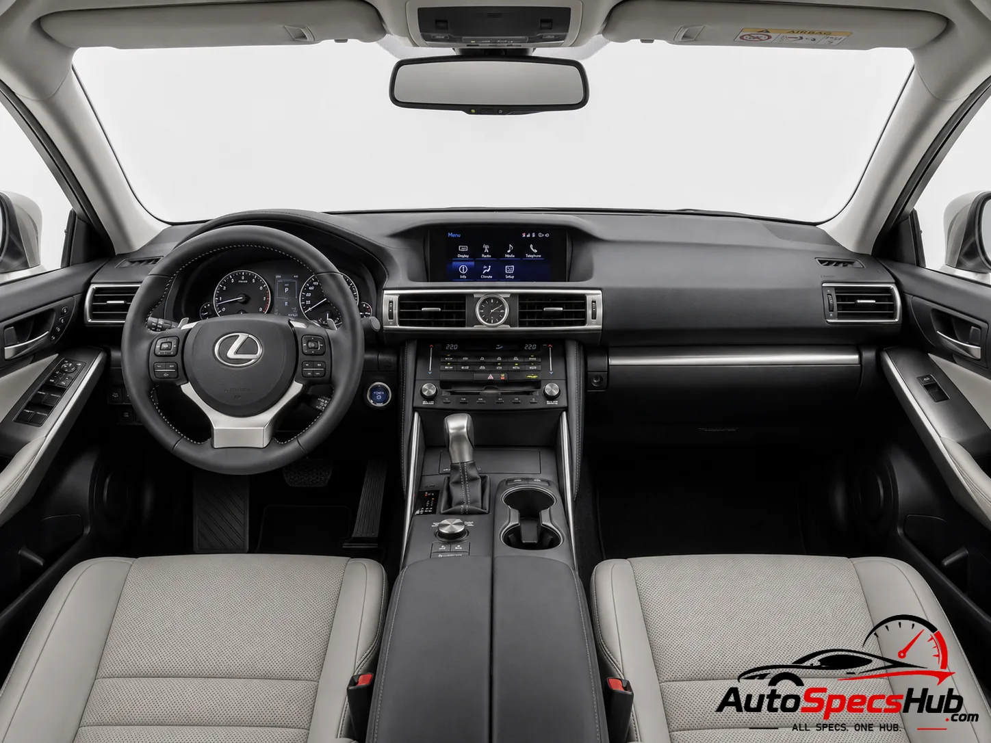 2013 Lexus IS 300h Crew Cab interior dashboard view