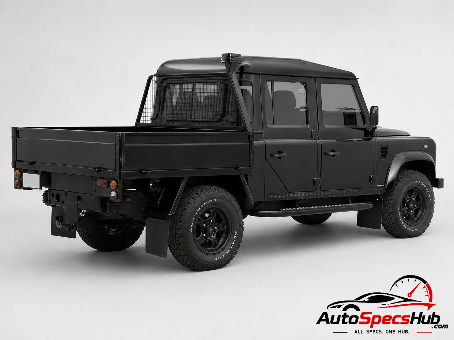 1999 Land Rover Defender 130 Td5 Crew Cab rear three-quarter view