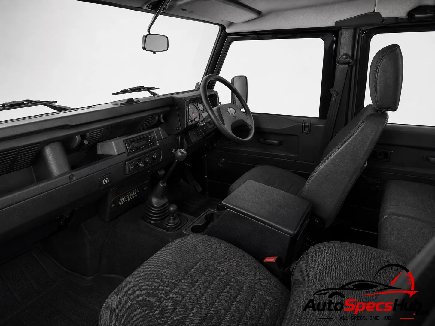 1999 Land Rover Defender 130 Td5 Crew Cab interior dashboard and front cabin