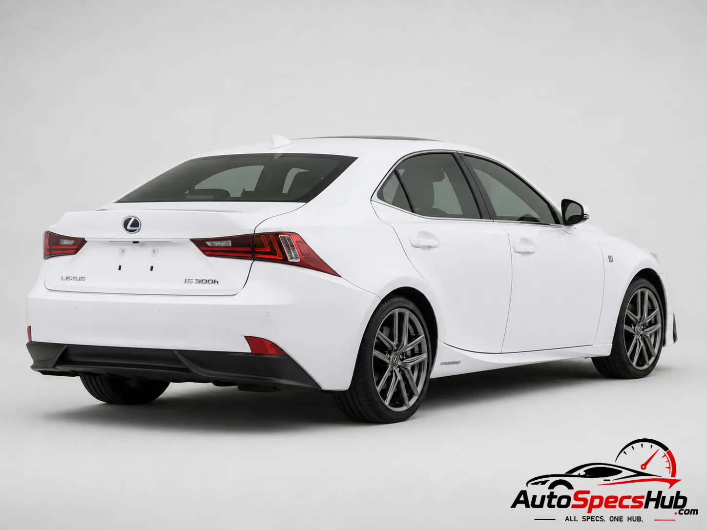 2016 Lexus IS 300h Crew Cab rear three-quarter view