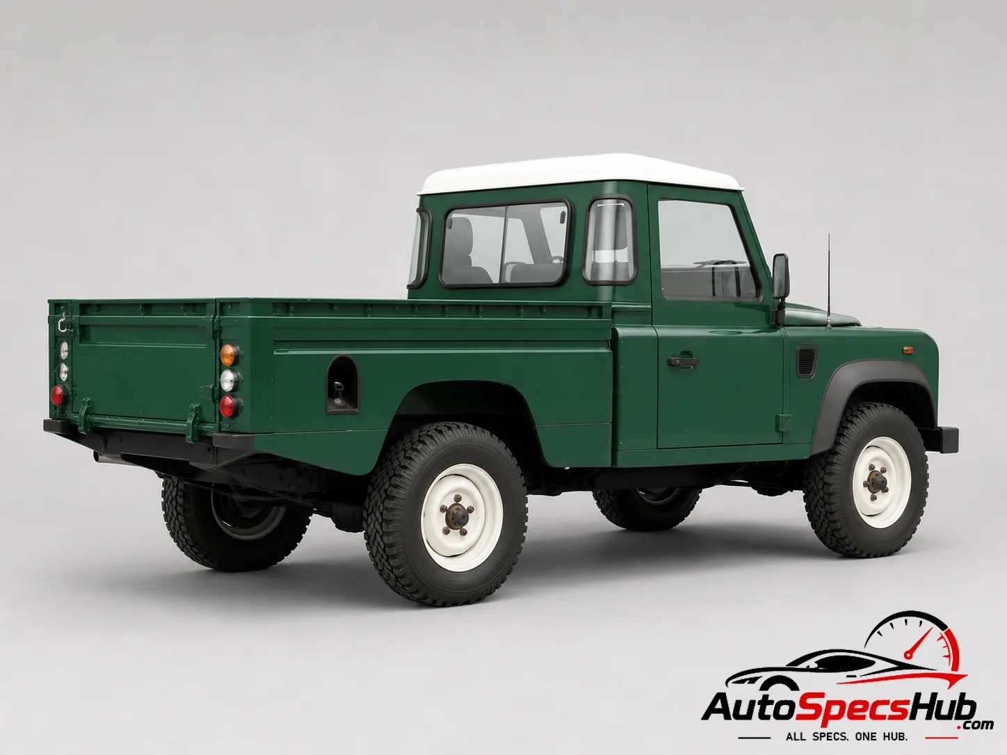 2005 Land Rover Defender 110 Td5 Pick Up rear three-quarter view