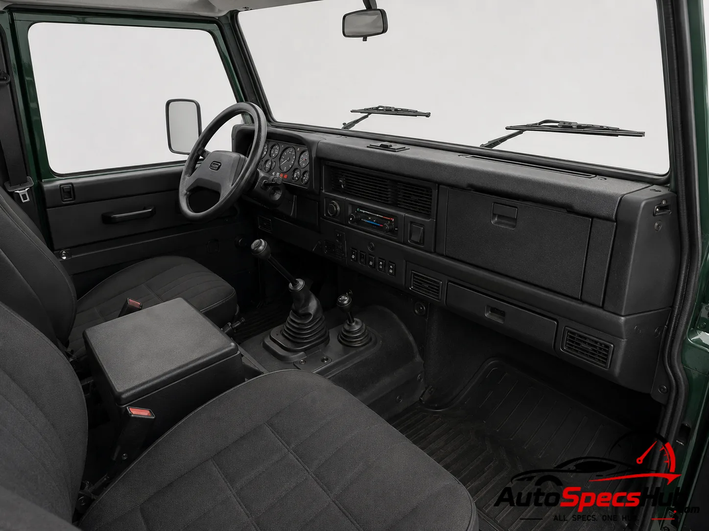 2005 Land Rover Defender 110 Td5 Pick Up interior dashboard and front cabin